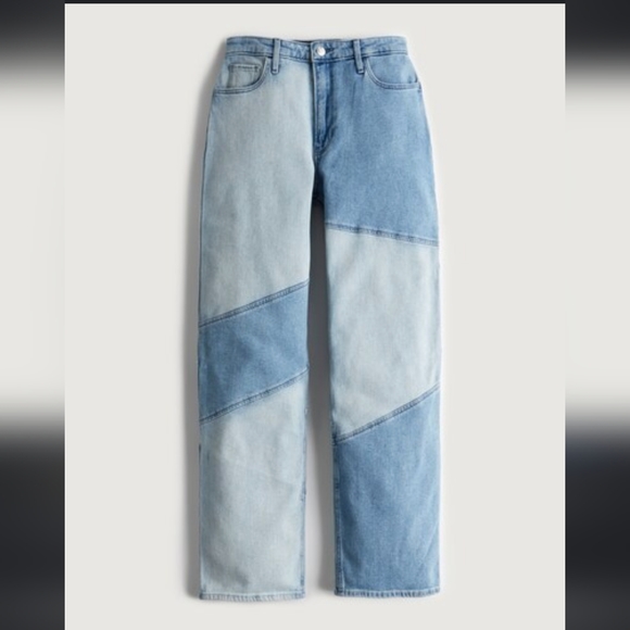 Hollister Denim - Hollister Ultra High Rise Patchwork Jeans